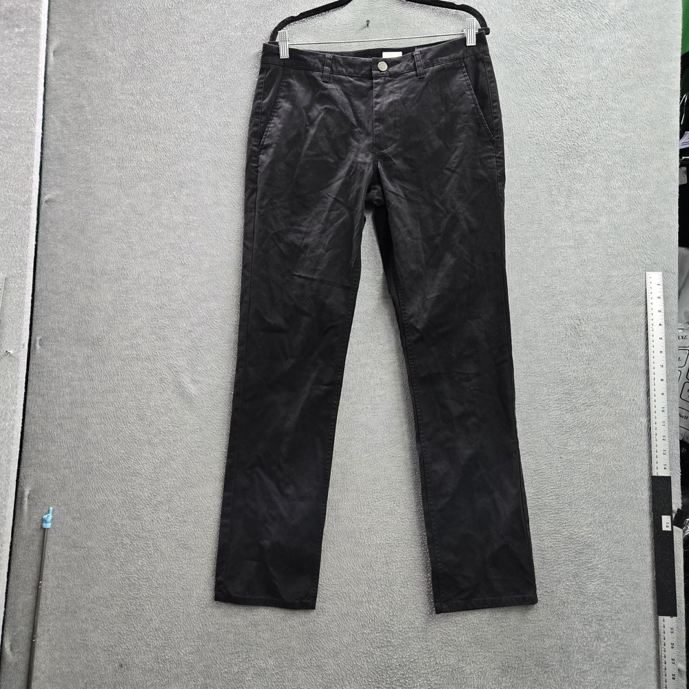Bonobos Men Pants 32X32 Black Chino Slim Straight Twill 11599-BK390 READ